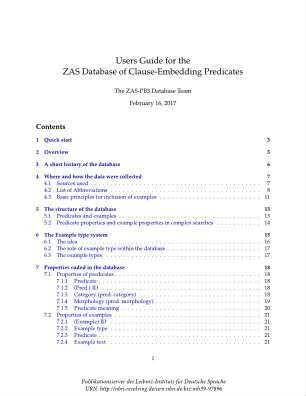 User's Guide for the ZAS Database of Clause-Embedding Predicates