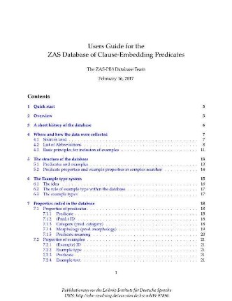 User's Guide for the ZAS Database of Clause-Embedding Predicates