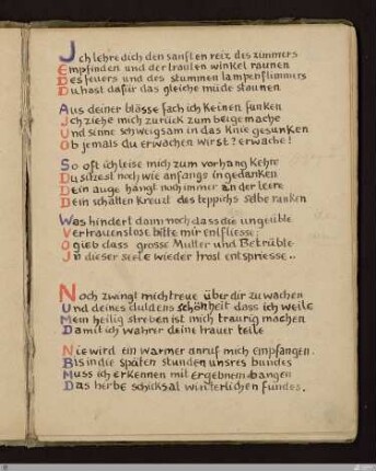 Ich lehre dich den sanften reiz des zimmers : [SW IV, S. 29/135]