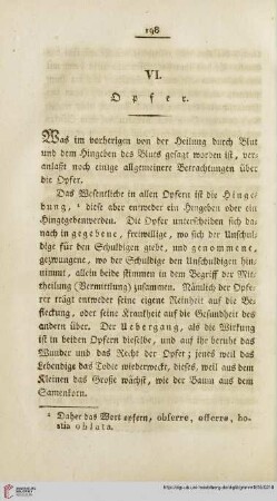 VI. Opfer