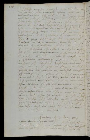Freytag. d 3 Juny 1729