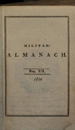 Schematismus der Kais. Königl. Armée : für das Jahr .... 1808