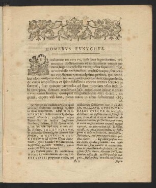 Homerus Eunuchus.