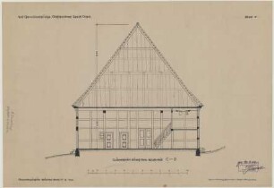 Sassendorf (Kreis Soest): Hof Gämkerschulze. Schweinehaus (Schnitt)