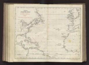 NORTH ALTLANTIC OCEAN Lines of Equal MAGNETIC VARIATION (Isogonic Lines) 1866