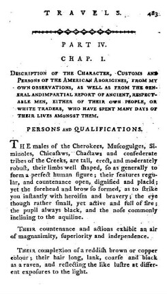 CHAP. I.: Persons, character and qualifications of the american Aborigines...