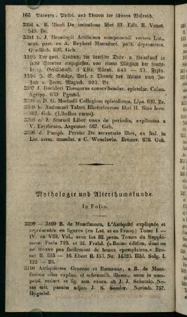 Mythologie und Alterthumskunde.