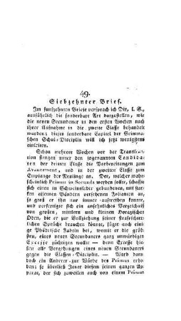 Siebzehnter Brief : [49. Abhandlung]