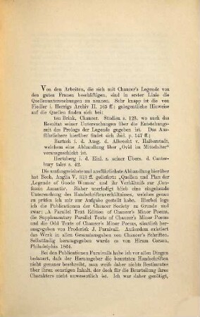 Das Verhältnis der Handschriften von Chaucers "Legend of good women"