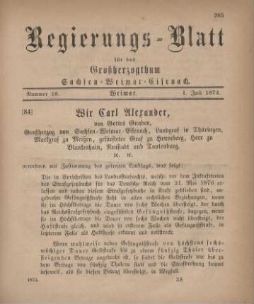Nr. 18 : 1. Juli 1874