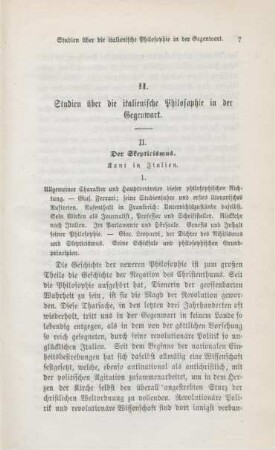 7-33 Studien über die italienische Philosophie in der Gegenwart : der Skepticismus
