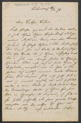 Brief an Friedrich Wilhelm Jähns : 16.02.1878