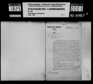 Schuldenwesen der Teilgemeinde Ermershausen, Gemeindebezirk Niederstetten