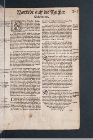 Vorrede auf Bücher Salomonis