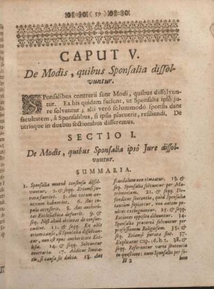 Caput V. De Modis, quibus Sponsallia dissolvuntur.