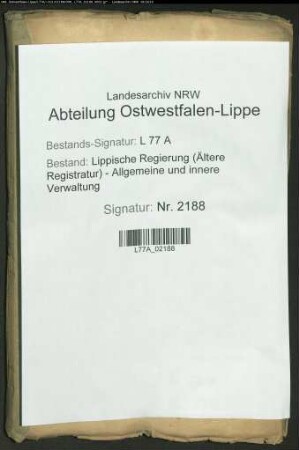 Konkurs des Amtmann Lucanus zu Detmold: Abnahme der Rechnung des dem Amtmann Lucanus verpachteten Kornbodens zu Detmold