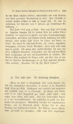 13. Das Jahr 1813. Die Erhebung Preußens