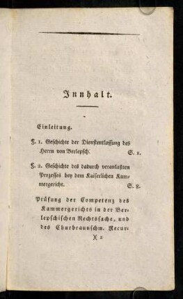 III-VI, Inhaltsverzeichnis