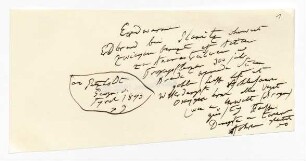 Notizen Humboldts zur Meteorologie, u.a. Notizen zur Sonnenwärme und zum ewigen Schnee (darunter zahlreiche Notizen zu Heinrich Wilhelm Dove) in einem Umschlag mit der Aufschrift von Humboldts Hand "Luft Wärme; Grösste Wärme u. Kälte".