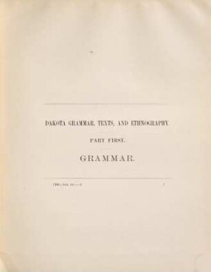 Contributions to North American ethnology, IX