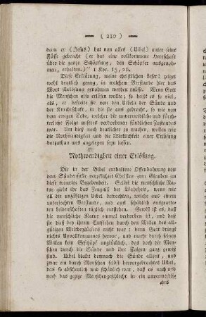 Nothwendigkeit einer Erlösung