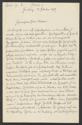 Brief an Hans von Bülow : 12.02.1887