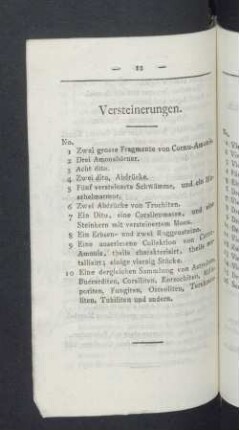 Versteinerungen.