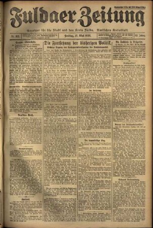 Ausgabe vom Freitag, den 15. Mai 1925.