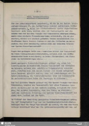VIII. Zusammenfassung