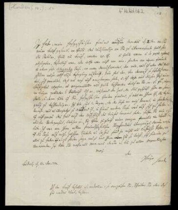 Brief von Johann Gottfried von Herder an Rudolf Erich Raspe