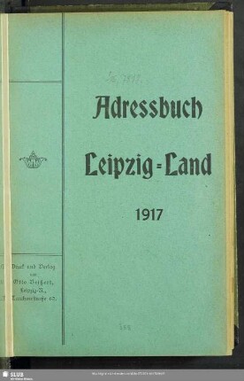 1917: Adressbuch Leipzig-Land
