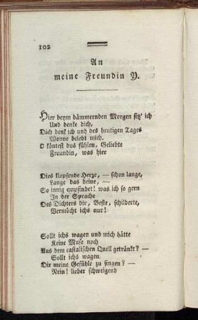An meine Freundin Y.