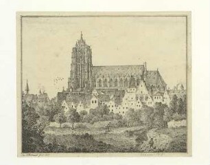 Ulm von Süden. Teilansicht. Um 1817