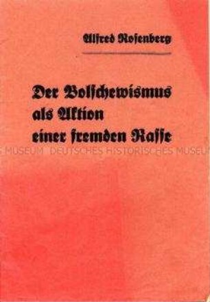 Broschüre mit Rede von Alfred Rosenberg auf dem Reichsparteitag 1935