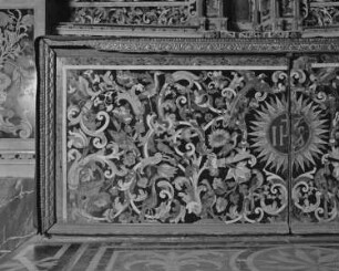Altar mit Darstellung der Apotheose des heiligen Ignatius sowie der heiligen Stanislaus Kostka und Aloysius Gonzaga — Antependium