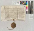 Bürgermeister Schöffen und Rat von Aachen verkaufen an Daniel von der Kammen und Tyweppe Speskheurers Eheleute, 12 1/2 Gulden Erbrente um 250 Gulden.