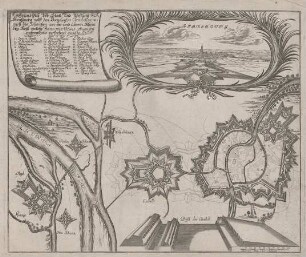 Plan und Ansicht der befestigten Stadt Straßburg