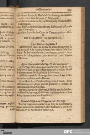 Du Royaume De Norvege.