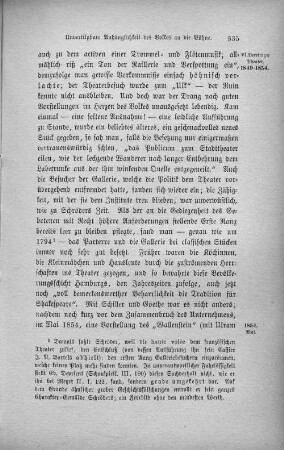 Unvertilgbare Anhänglichkeit des Volkes an die Bühne.