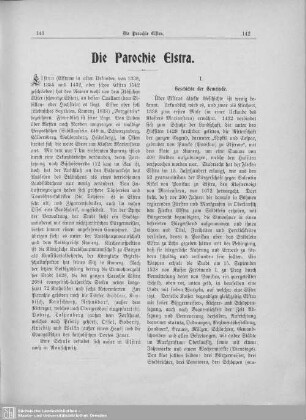 Die Parochie Elstra