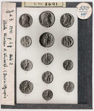 Elische Münzen der Kaiserzeit mit Zeus von Olympia
