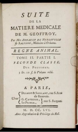 2, 1: Suite De La Matiere Médicale De M. Geoffroy. 2, 1