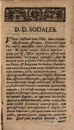 Joannis Barclaij Paraenesis Ad Sectarios, Olim Edita Romae
