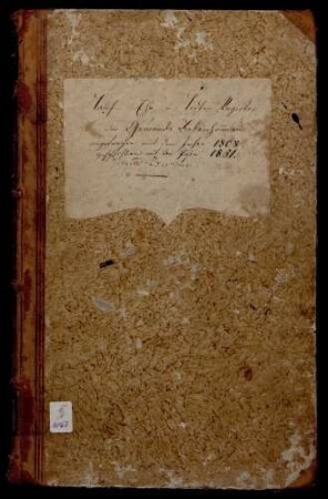 Taufregister I 1808-1862 Eheregister I 1808-1862 Totenregister I 1808-1860