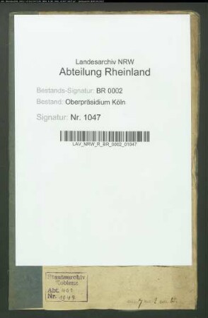 Übergabe des Domanial deutschen Hauses an das Postamt zu Duisburg