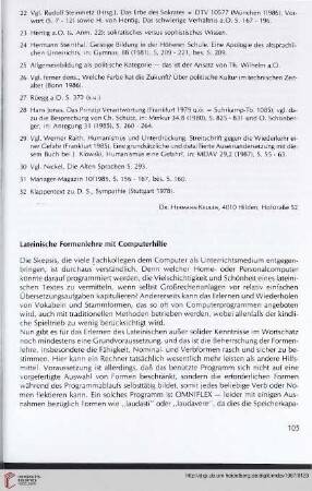 30: Lateinische Formenlehre mit Computerhilfe