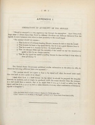 Appendix I. Aberrations of audibility of fog signals