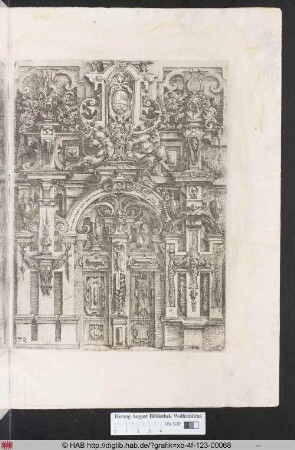 [Zierportal mit zwei Satyrn. Band II.]