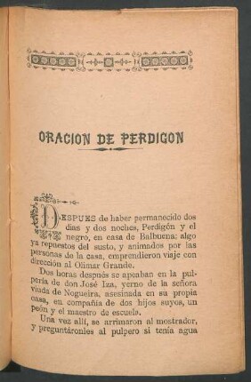 Oración de Perdigón