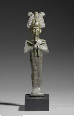 Statuette des Gottes Osiris, stehend mit Atef-Krone